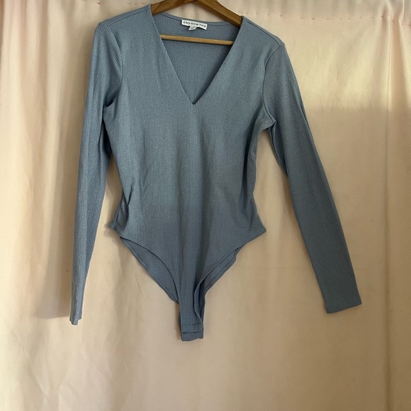 And Now This Light Blue Ribbed Top - Picture 1 of 6